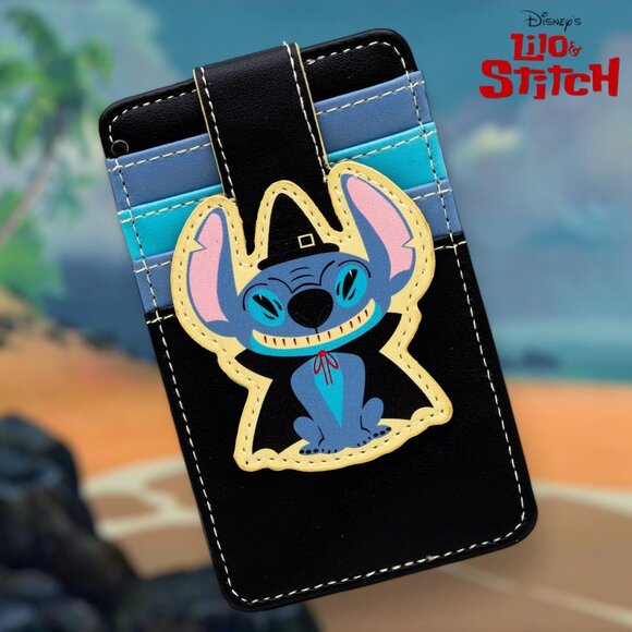 Disney Vampire Stitch Halloween Cosplay Wallet ID Card Holder - Picture 1 of 4